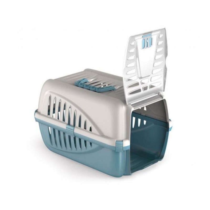 Переноска з бічними дверцятами Georplast 50х33х31 см Блакитний (13356)