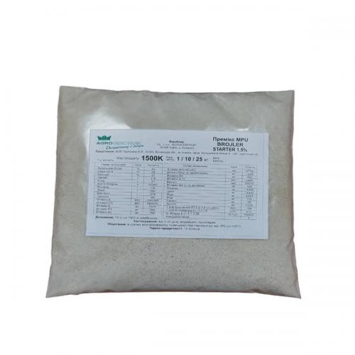 Премікс старт для бройлерів No Brand Agrocentrum 1,5% 1 кг (1500К) Премікс старт для бройлерів No Brand Agrocentrum 1,5% 1 кг (1500К)