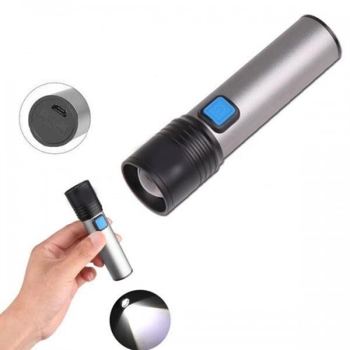 Ліхтарик світлодіодний ручний акумуляторний Fleshlight K31 Сірий Ліхтарик світлодіодний ручний акумуляторний Fleshlight K31 Сірий