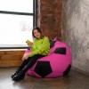 Крісло мішок М'яч Оксфорд 120см Студія Комфорту Великий Рожевий + Чорний