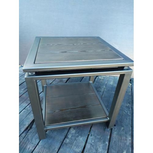 Столик журнальний, кавовий GoodsMetall з металу та дерева Лофт 