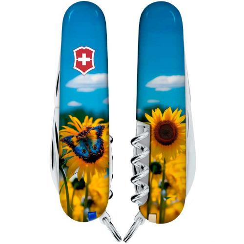 Складаний ніж Victorinox Camper Ukraine 91 мм 14 функцій Соняшники та метелик (1.3613.7_T3200pw) Складаний ніж Victorinox Camper Ukraine 91 мм 14 функцій Соняшники та метелик (1.3613.7_T3200pw)