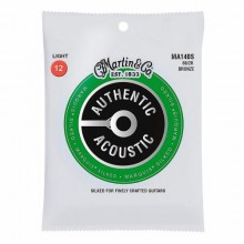 Струни для акустичної гітари 6 шт Martin MA140 Marquis Silked 80/20 Bronze Acoustic Guitar Strings Light