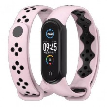 Ремінець MiJobs Sport Style для Xiaomi Mi Band 5/6 Pink Black