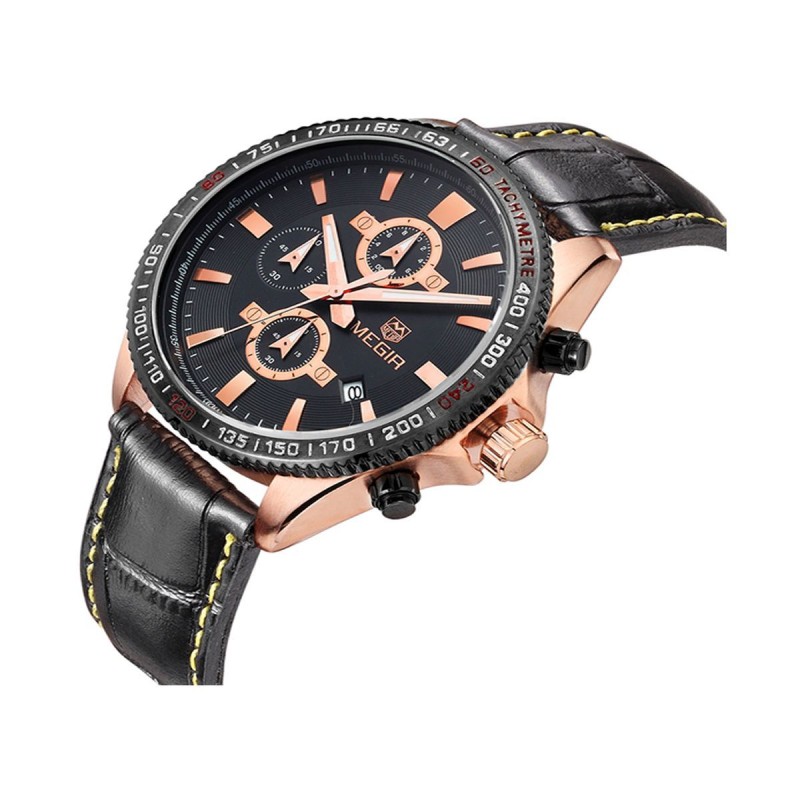 Годинник Megir MG3001 Gold Black (ML3001GTRBK-1)