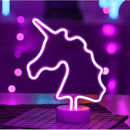 Настільний неоновий нічник Єдиноріг Pink Angel 23х31 см Настільний неоновий нічник Єдиноріг Pink Angel 23х31 см