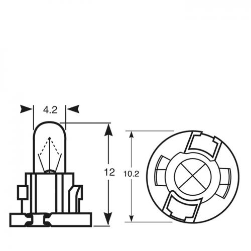 Автолампа ук. RING 509TDBK 12v 1.2w T-1/4NW (Black Base) Panel Bulb в інтернет супермаркеті PbayMarket!