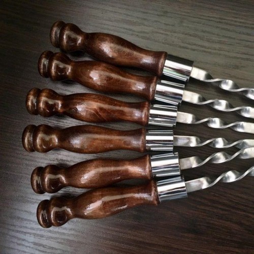 Шампури з дерев'яною ручкою Gorillas BBQ Кільце SKK86 45 см 6 шт (5469)
