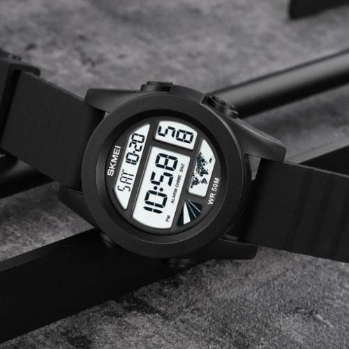 Тактичний водостійкий кварцовий годинник Skmei World Black Тактичний водостійкий кварцовий годинник Skmei World Black
