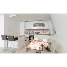 Наклейка вінілова на стіл Zatarga «Колаж Квіти та Місто» 650х1200 мм Z180699/1st