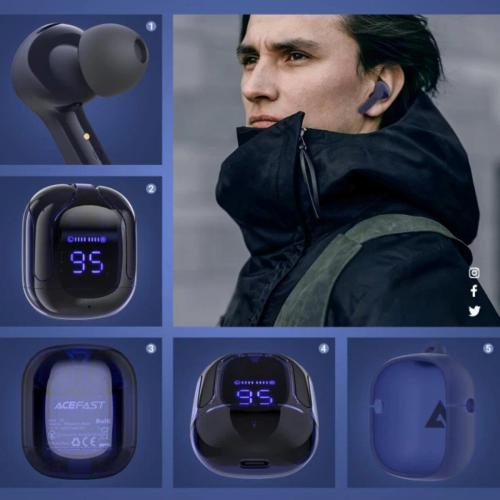 Навушники Acefast T6 True wireless stereo headset Sapphire Blue