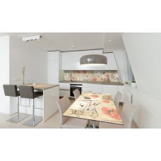 Наклейка вінілова на стіл Zatarga «Акварельні Маки» 600х1200 мм Z180662st