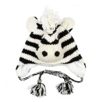 Шапка з вушками дитяча Kathmandu Animals Zebra Оно size Білий + Чорний (22900)