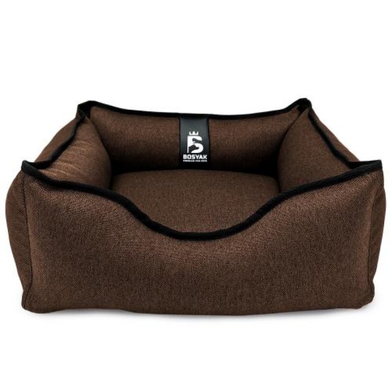 Лежак ліжко для собак та котів EGO Bosyak Рогожка XS 50x45 Коричневий (спальне місце для собак та котів)