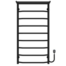 Рушникосушарка електрична Трапеція з полицею П9 500х1000 Deffi Чорний EF16 (C.TP.100.50.9.E.B.R.5)