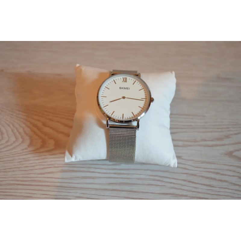 Кварцовий чоловічий годинник Skmei 1181 Large Сріблястий