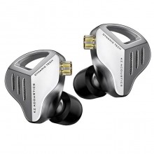 Динамічні навушники KZ ZVX MIC із подвійними драйверами Сріблястий