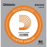 Струна D'Addario BW053 80/20 Bronze .053 Струна D'Addario BW053 80/20 Bronze .053