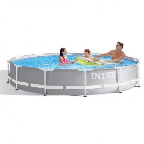 Басейн каркасний Intex Prism Frame 366-76 см 6503 л Сірий (26710) Басейн каркасний Intex Prism Frame 366-76 см 6503 л Сірий (26710)