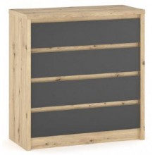 Комод Меблі Сервіс 4Ш Домініка Артісан + Сірий Комод Меблі Сервіс 4Ш Домініка Артісан + Сірий