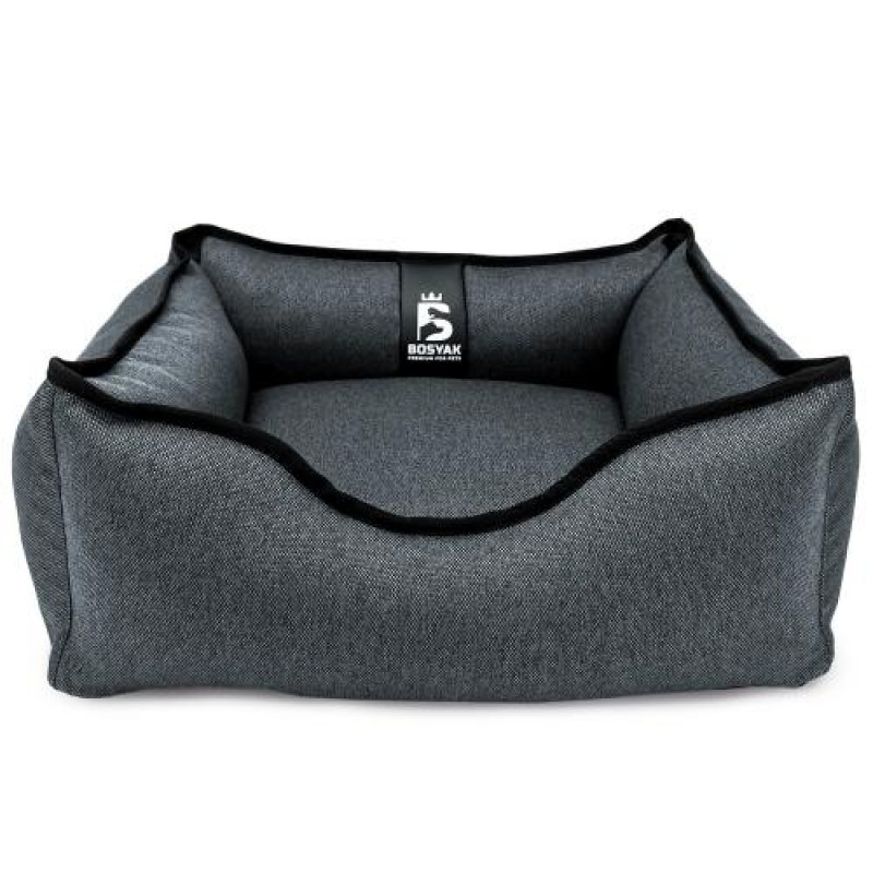 Лежак ліжко для собак та котів EGO Bosyak Рогожка XS 50x45 Сірий (спальне місце для собак та котів)