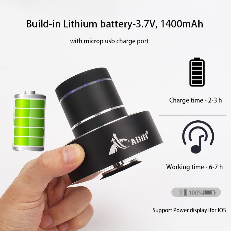 Вібраційна колонка bluetooth портативна 26 Ватт Adin S8BT, дуже потужна