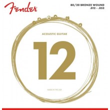 Струни для акустичної гітари Fender 70L 80/20 Bronze Acoustic Guitar Strings 12/52