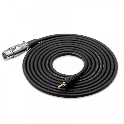 Кабель для мікрофону Manchez S7 XLR (мама) - Jack 3.5 мм 2.5 м Black (3_02463) Кабель для мікрофону Manchez S7 XLR (мама) - Jack 3.5 мм 2.5 м Black (3_02463)