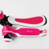 Самокат триколісний із сидінням Best Scooter MAXI PU колеса зі світлом 60 кг Pink and white (102932)