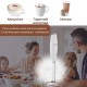 Спінювач молока (капучинатор) No Brand 2 в 1 на батарейках Білий