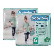 Дитячі одноразові підгузники Babylove Premium 6 XL 15-20 кг 64 шт