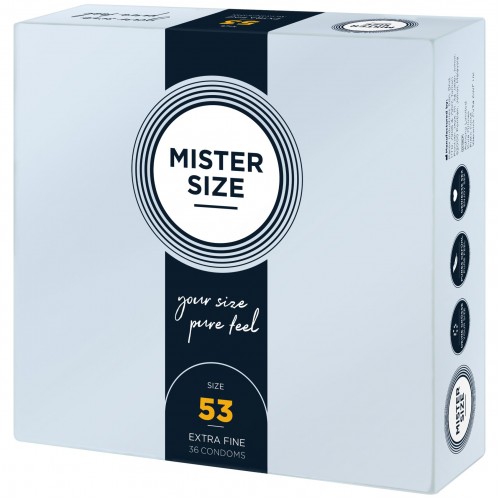 Презервативи Mister Size - pure feel - 53 (36 condoms), товщина 0,05 мм в інтернет супермаркеті PbayMarket!