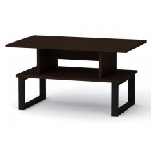 Стіл журнальний Компанит Лофт 2 80х50х42,6 см Венге темний