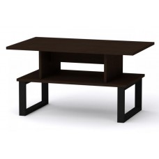 Стіл журнальний Компанит Лофт 2 80х50х42,6 см Венге темний