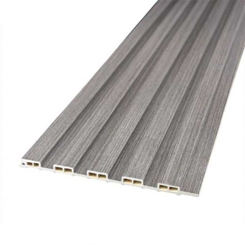 Декоративна стінова рейка Sticker Wall WPC 3000x150x9 мм Сірий (SW-00001870)