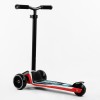 Самокат Best Scooter MAXI знімне алюмінієве кермо колеса PU зі світлом 70 кг Black and red (105876)