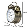 Годинник настільний Clock з будильником Моен Класік Тихий хід 16х11, 5х5, 5 см Бронзовий (16283) в інтернет супермаркеті PbayMarket!