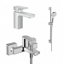 Набір змішувачів для ванни Hansgrohe Vernis Shape 71561000+71450000+26533400 Хром (71561111)