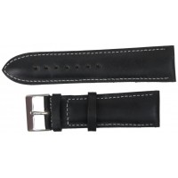 Ремінець для годинника Mykhail Ikhtyar зі шкіри 24 мм Чорний (S659-24S black)