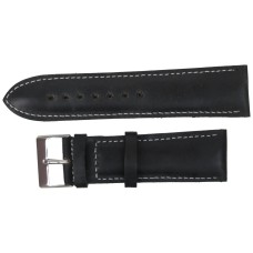 Ремінець для годинника Mykhail Ikhtyar зі шкіри 24 мм Чорний (S659-24S black)