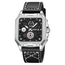 Наручний годинник чоловічий Skmei 9330 Сріблястий (2686530404)