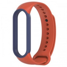 Ремінець MiJobs Double Color для Xiaomi Mi Band 5/6 Orange Blue