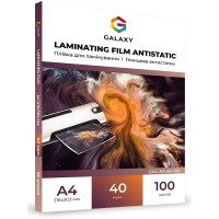 Плівка для ламінування Galaxy Antistatic А4 40 мкм глянець Прозорий 100 шт