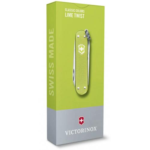 Ніж-брелок Victorinox Classic SD Alox Colors Lime Twist 58 мм, 5 функцій, Зелений (0.6221.241G) Ніж-брелок Victorinox Classic SD Alox Colors Lime Twist 58 мм, 5 функцій, Зелений (0.6221.241G)