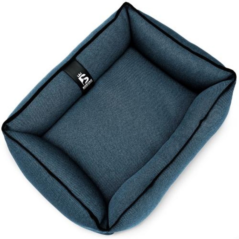 Лежак ліжко для собак та котів EGO Bosyak Рогожка S 65x55 Синій (спальне місце для собак та котів)