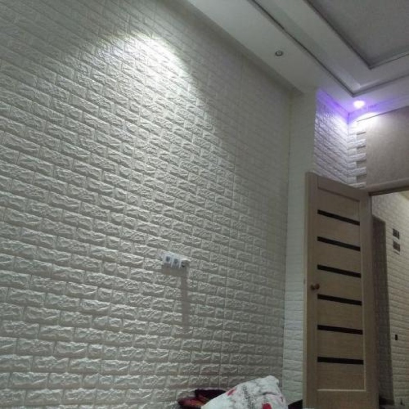 Самоклеюча 3D панель 3D Loft 700x770x7 мм Білий (205)