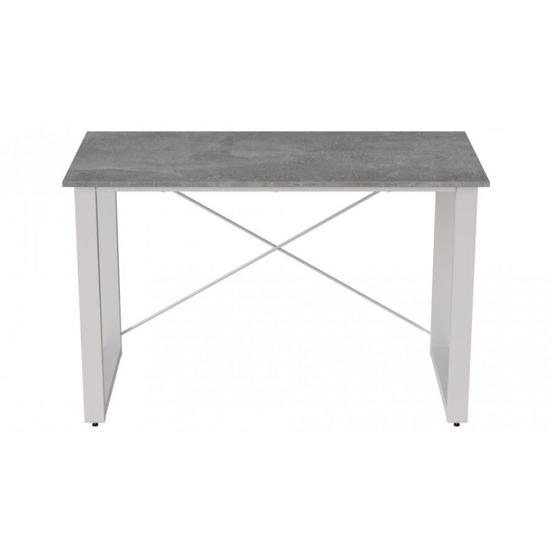 Письмовий стіл Ferrum-decor Драйв 750x1200x600 Білий метал ДСП Бетон 32 мм (DRA168)