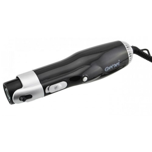 Фен щітка повітряний стайлер для укладання волосся Gemei GM 4833 1000W 10 в 1 Чорна (258623)