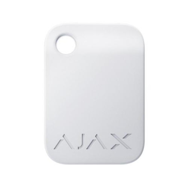Захищений безконтактний брелок Ajax Tag white (комплект 3 шт.) для клавіатури KeyPad Plus
