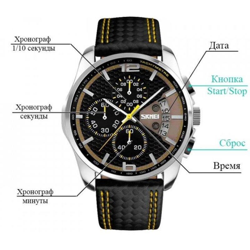 Годинник чоловічий Skmei 9106 Spider Black